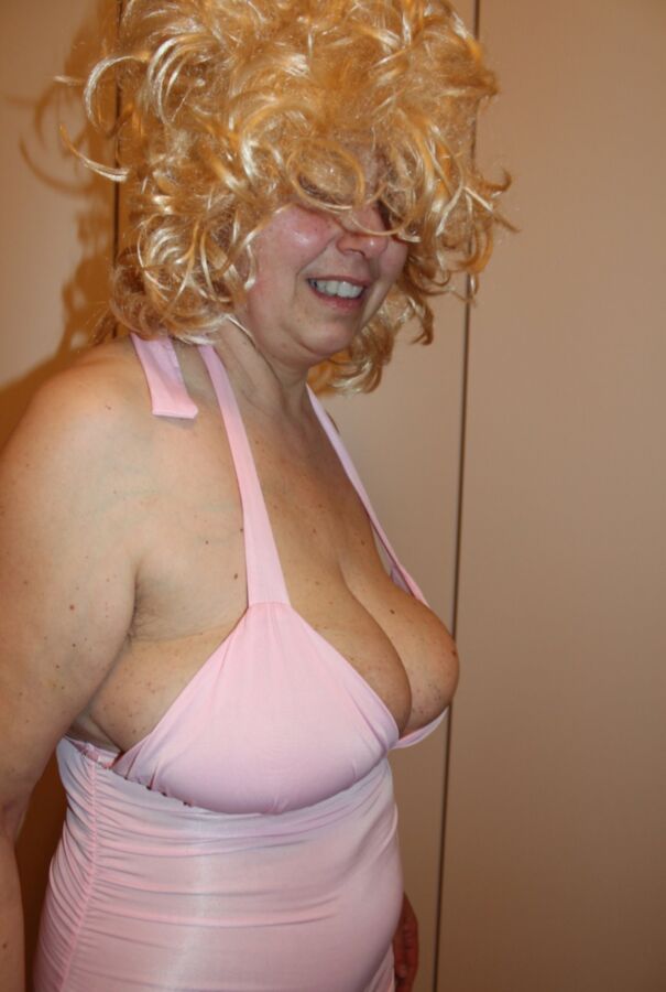 Free porn pics of Blonde Wig Sexy Shy Gilf Gorgeous Big Fuckable Tits 19 of 50 pics