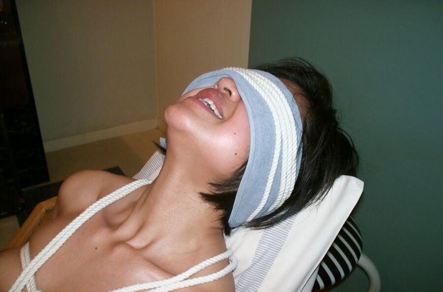 Free porn pics of Blindfolded and toyed, a young wife whore and lewd 19 of 23 pics