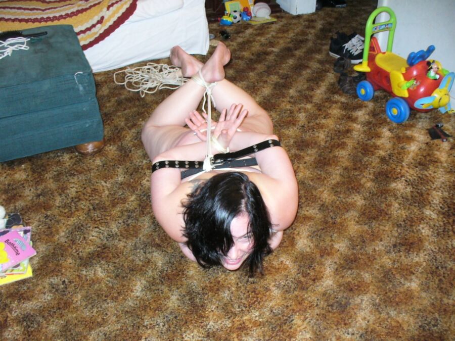 Free porn pics of Hogtied Naked Bondage Slut 1 of 10 pics