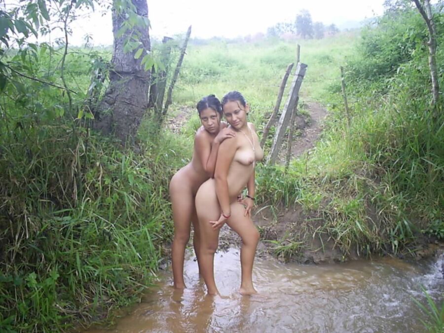 Two Peruvians Teen in The River 23 of 43 pics