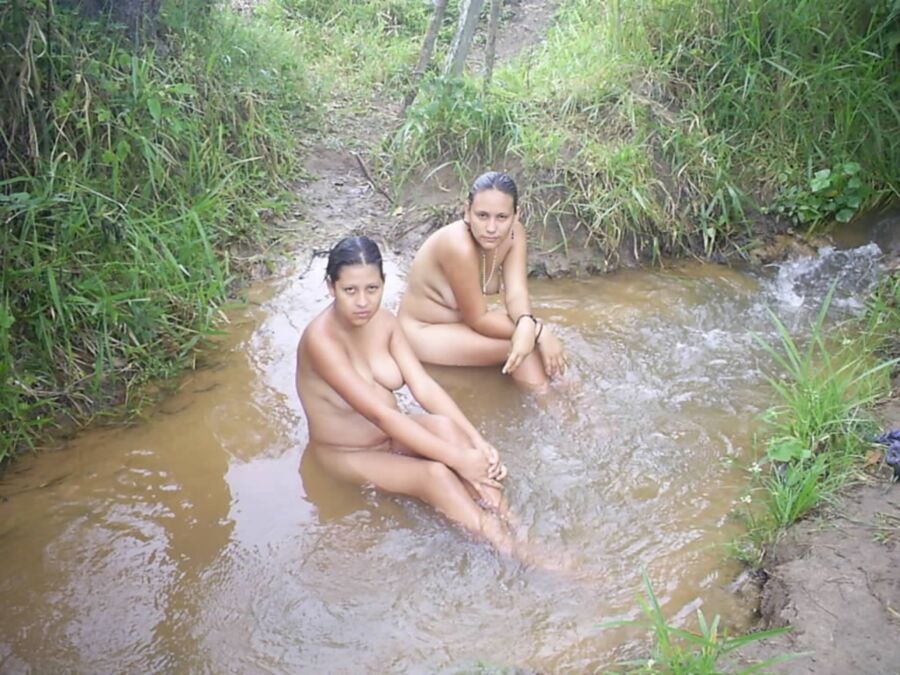 Two Peruvians Teen in The River 17 of 43 pics
