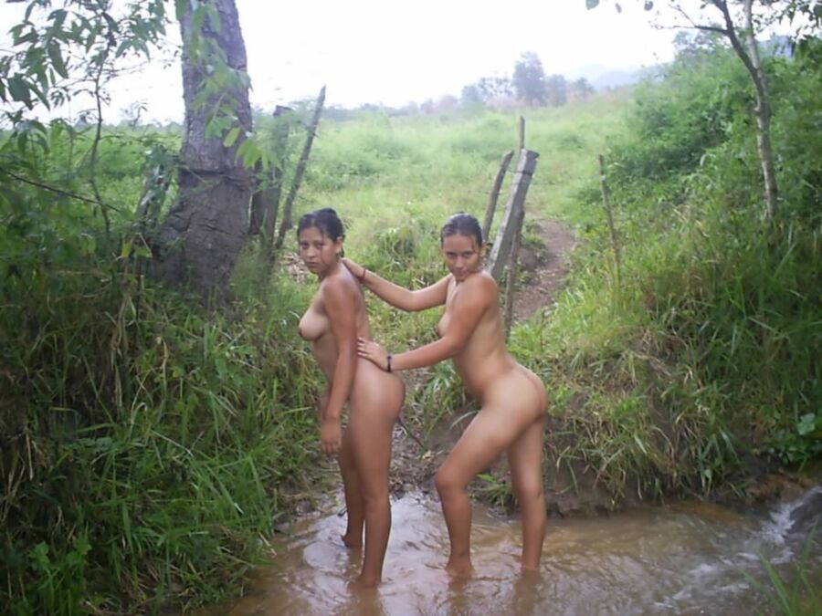 Two Peruvians Teen in The River 22 of 43 pics