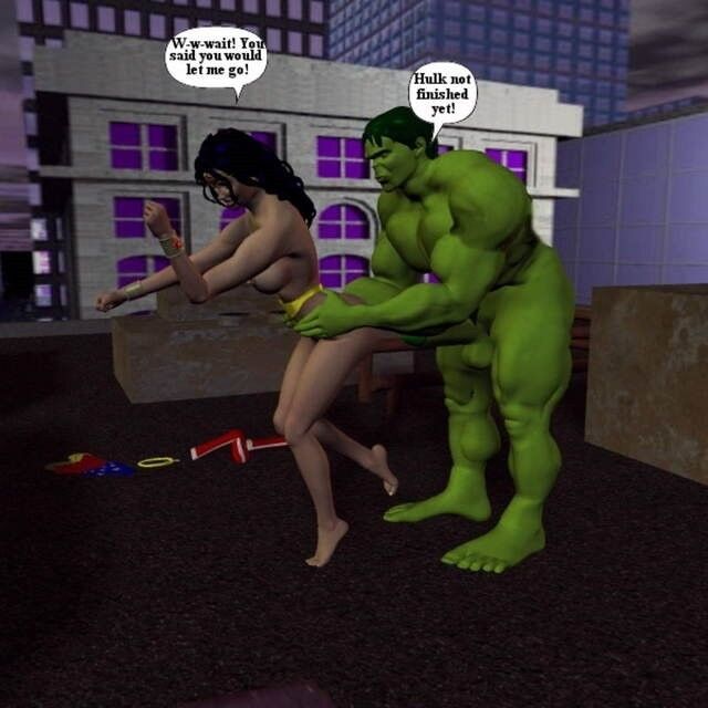 Free porn pics of Wonder Woman vs Hulk 5 of 8 pics