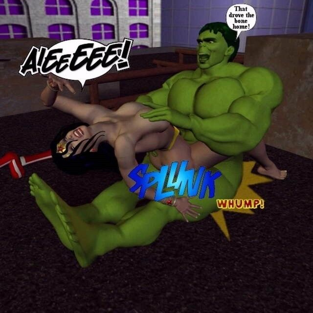 Free porn pics of Wonder Woman vs Hulk 7 of 8 pics
